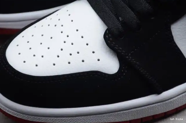 1st Kicks Shoes Black Jordan 1 Air Toe Low 553558-116 0505